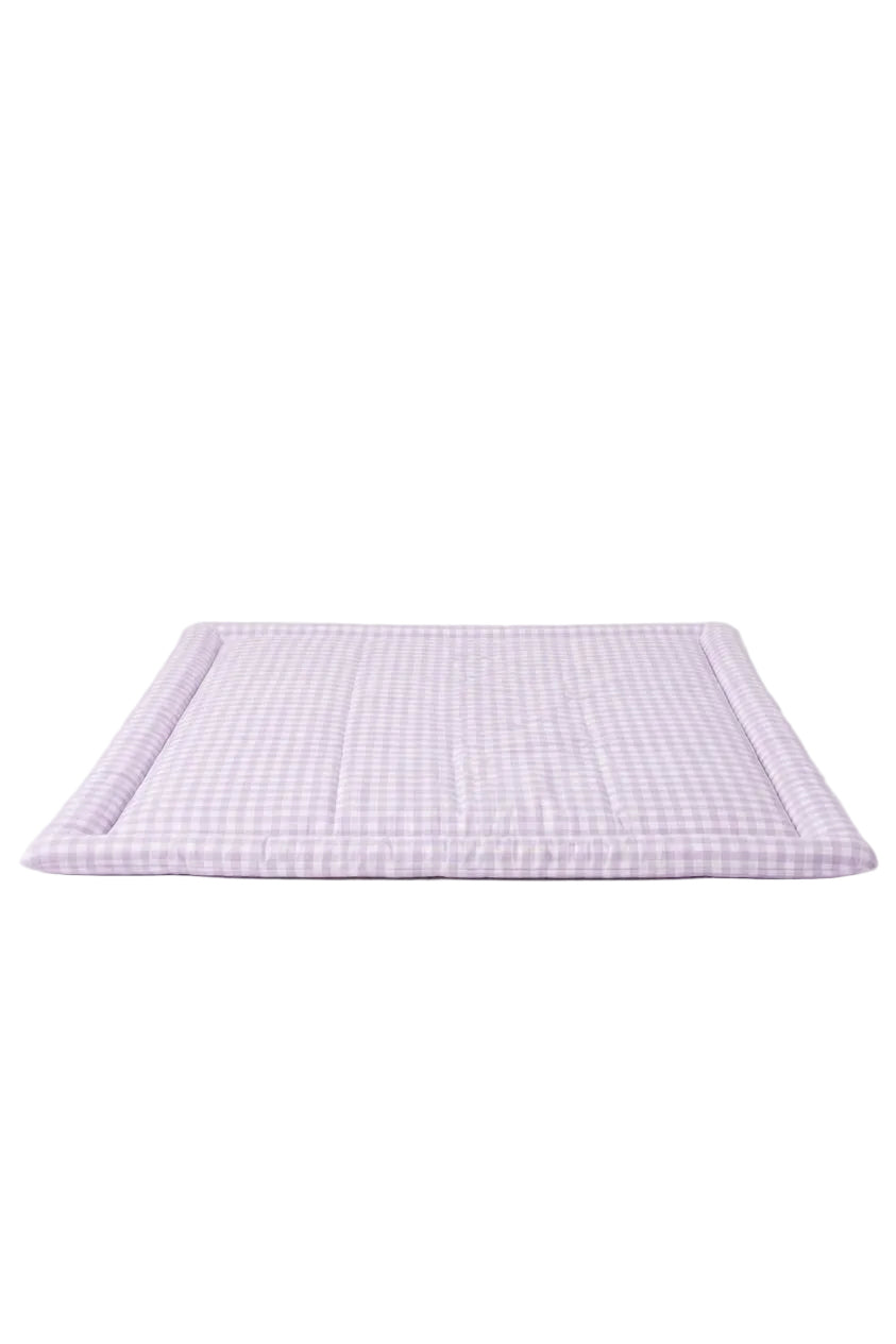 Purple Gingham Padded Baby Play Mat by Little Mae & Co