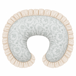 Ivory Eyelet Ruffle New Nursing Pillow Cover by Little Mae & Co