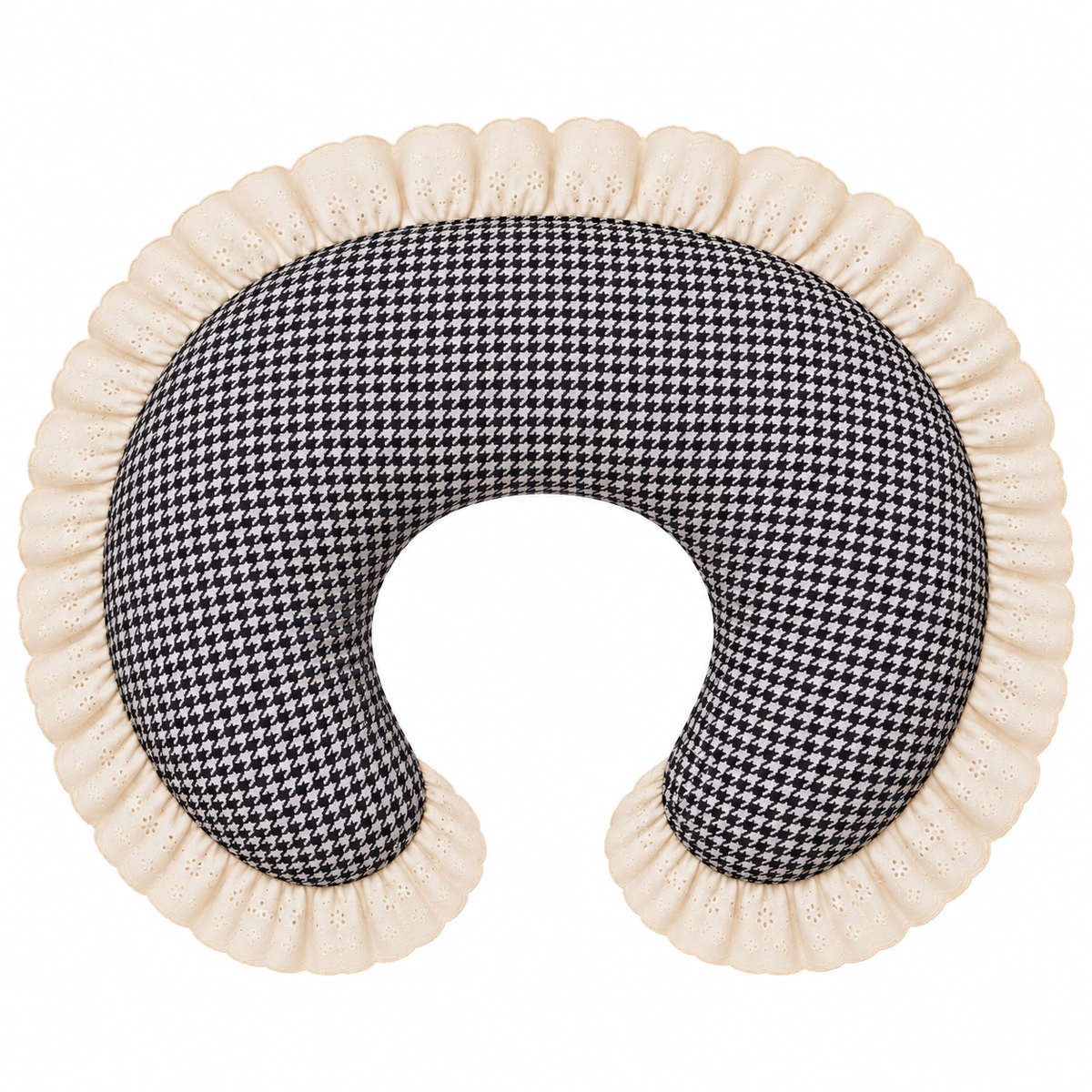 Ivory Eyelet Ruffle New Nursing Pillow Cover by Little Mae & Co
