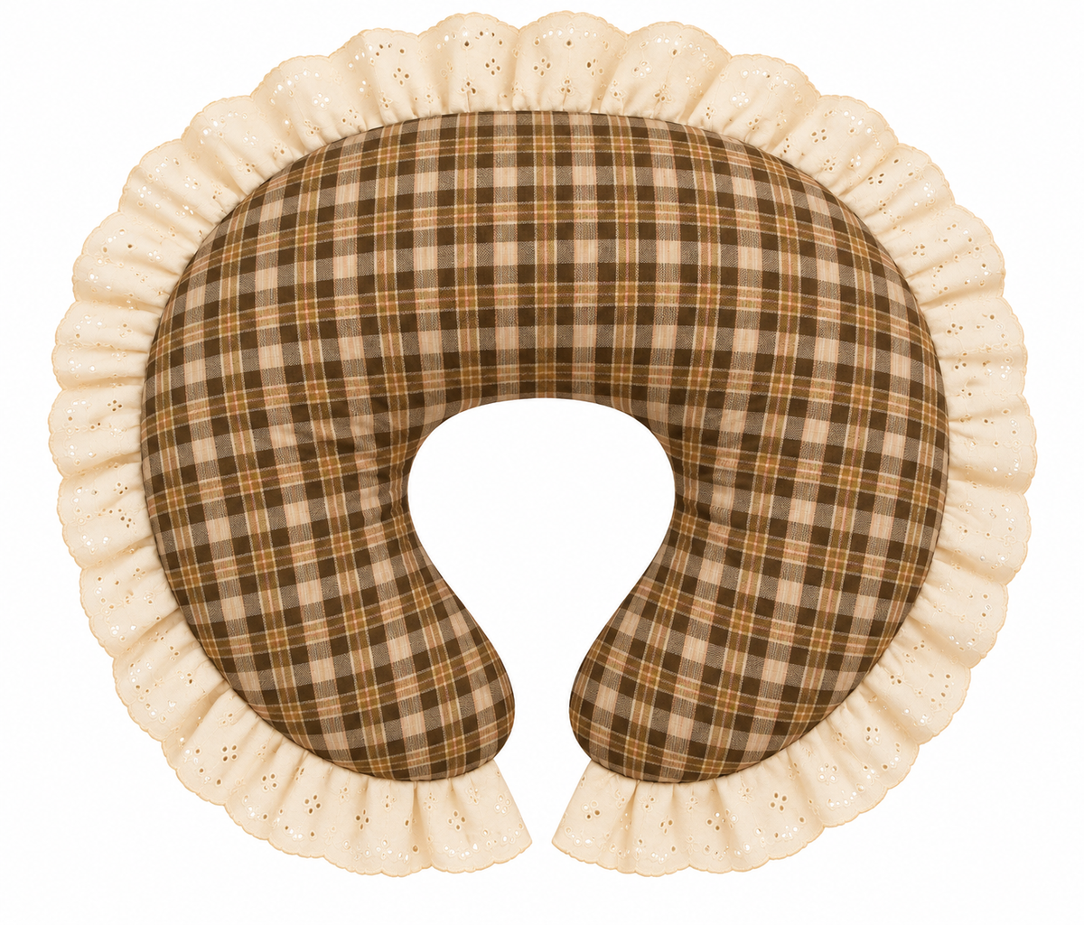 Ivory Eyelet Ruffle Original Nursing Pillow Cover by Little Mae & Co