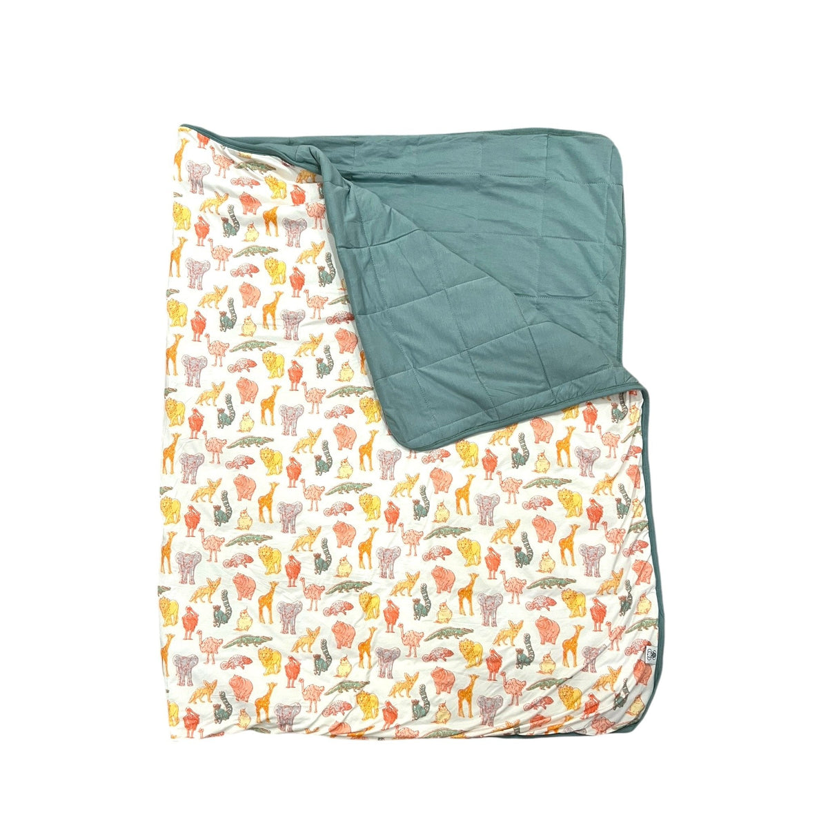 My First Zoo Trip-Toddler Bamboo Blanket – Soft, Warm & Reversible by Rayn’s Tiny Stitches