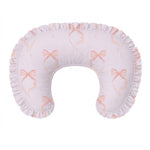 Pink Bow Ruffle Nursing Pillow Cover by Little Mae & Co