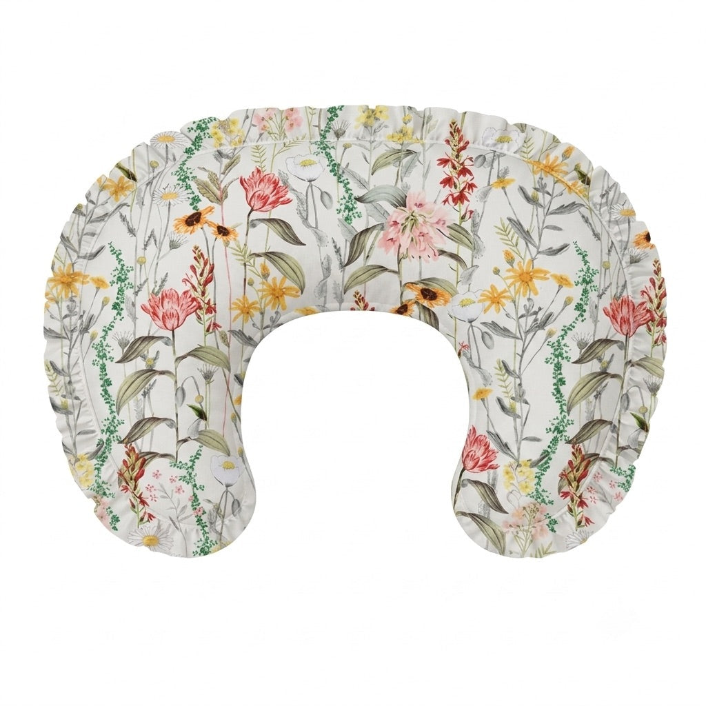 Wild Floral Ruffle Nursing Pillow Cover by Little Mae & Co