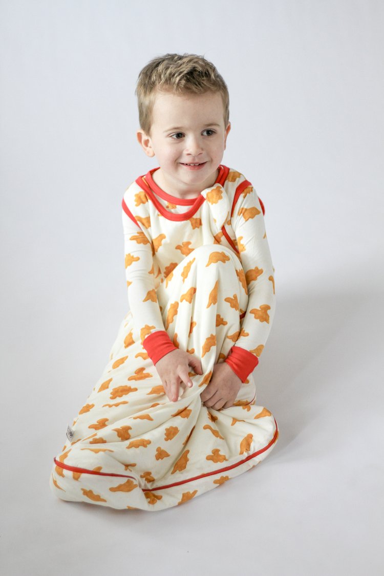 My First Roar Dinosaur Chicken Nugget Bamboo Pajamas | Kids 18M–5T by Rayn’s Tiny Stitches