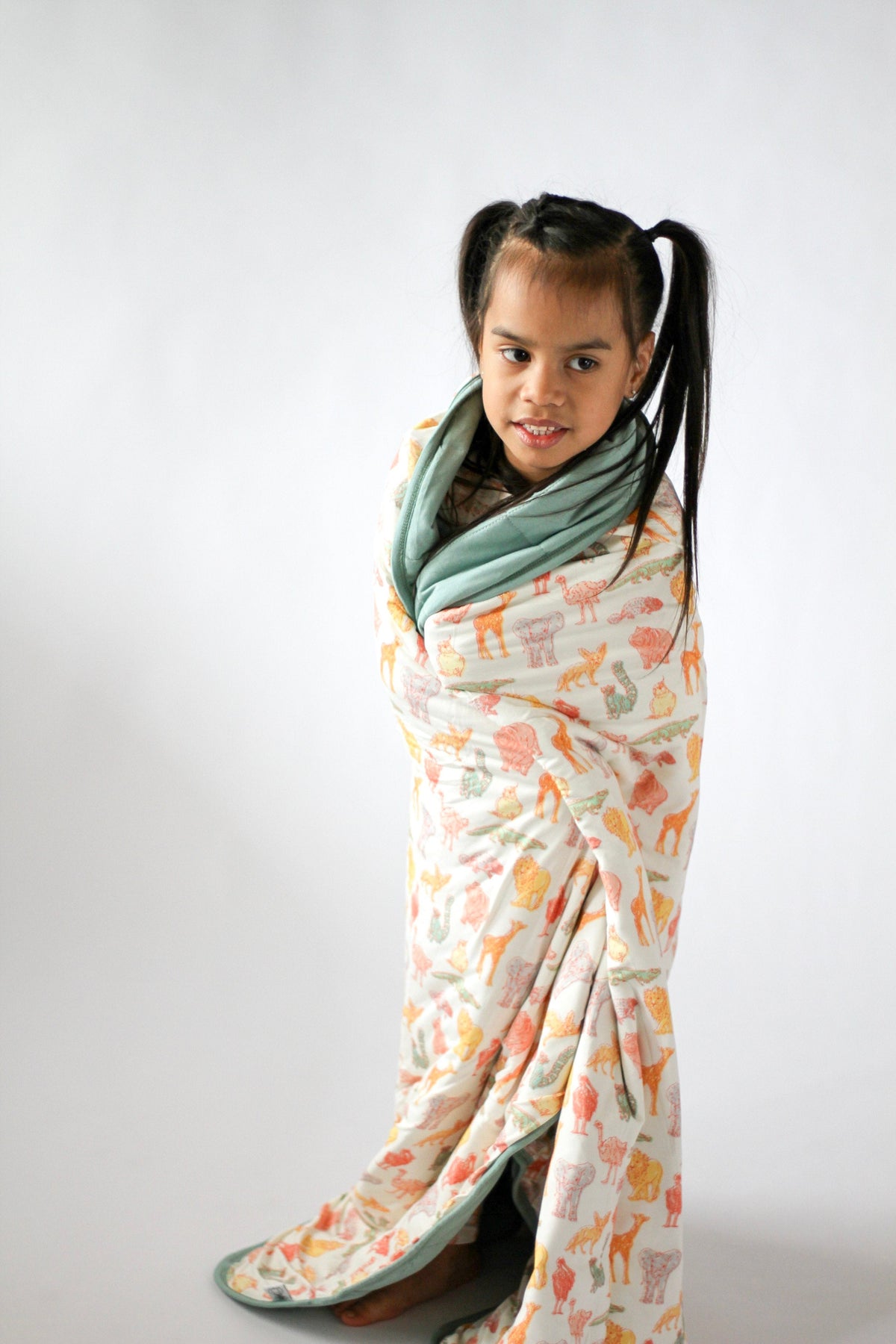 My First Zoo Trip-Toddler Bamboo Blanket – Soft, Warm & Reversible by Rayn’s Tiny Stitches