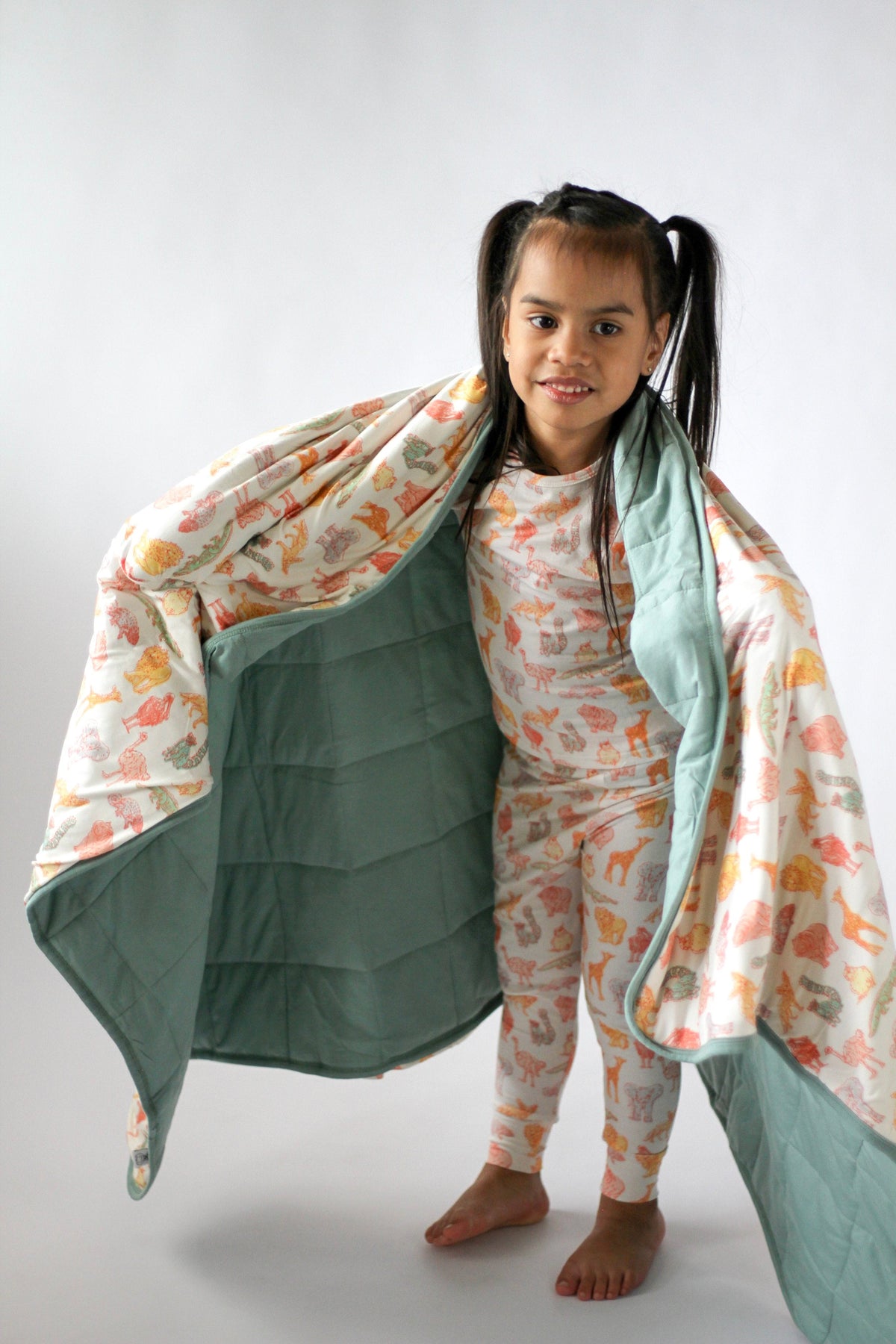 My First Zoo Trip-Toddler Bamboo Blanket – Soft, Warm & Reversible by Rayn’s Tiny Stitches