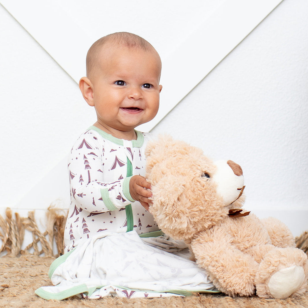 Bamboo Footie Pajamas with Two-Way Zipper