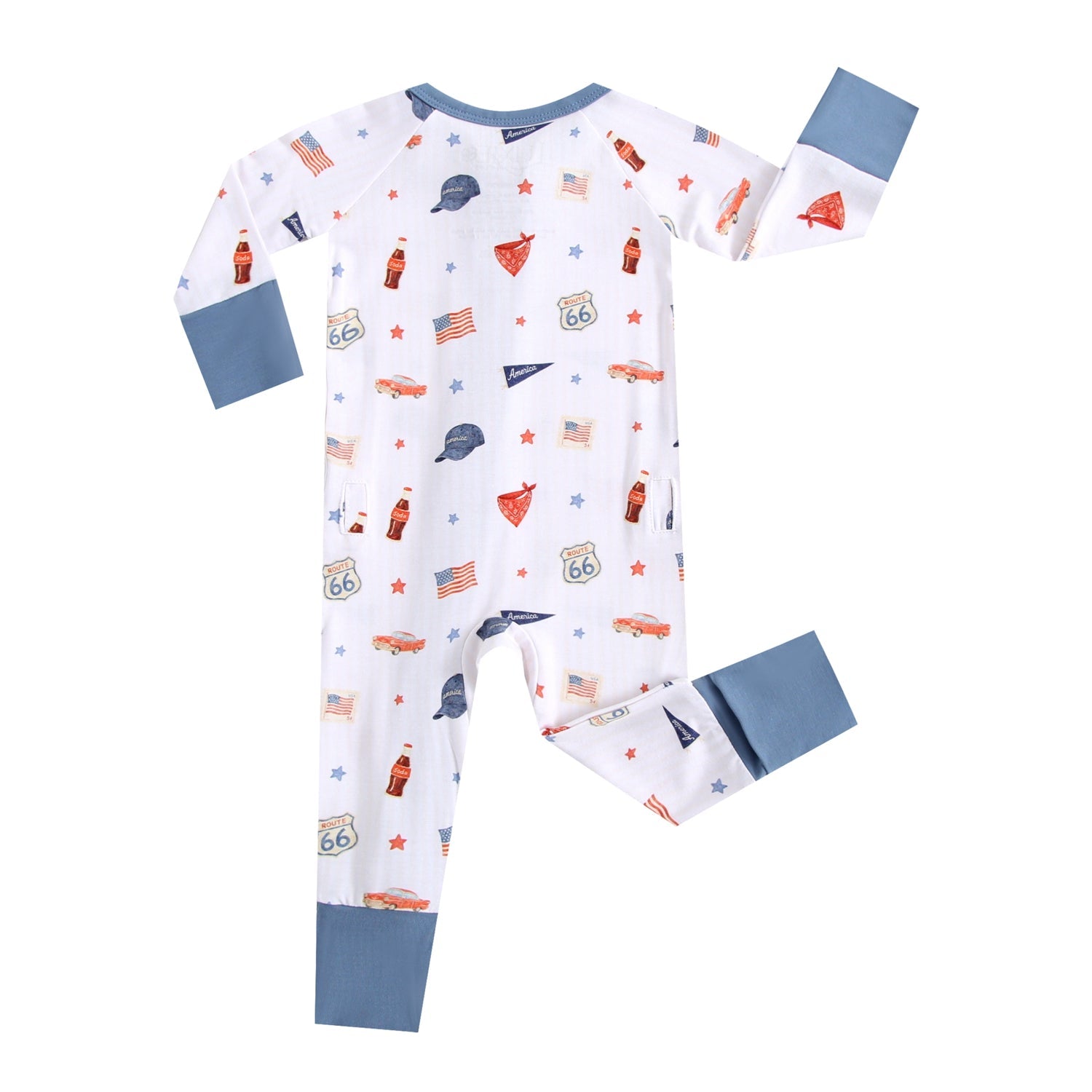 Route 66 Zippered Baby Romper by Luxie Charm at Everetts Place