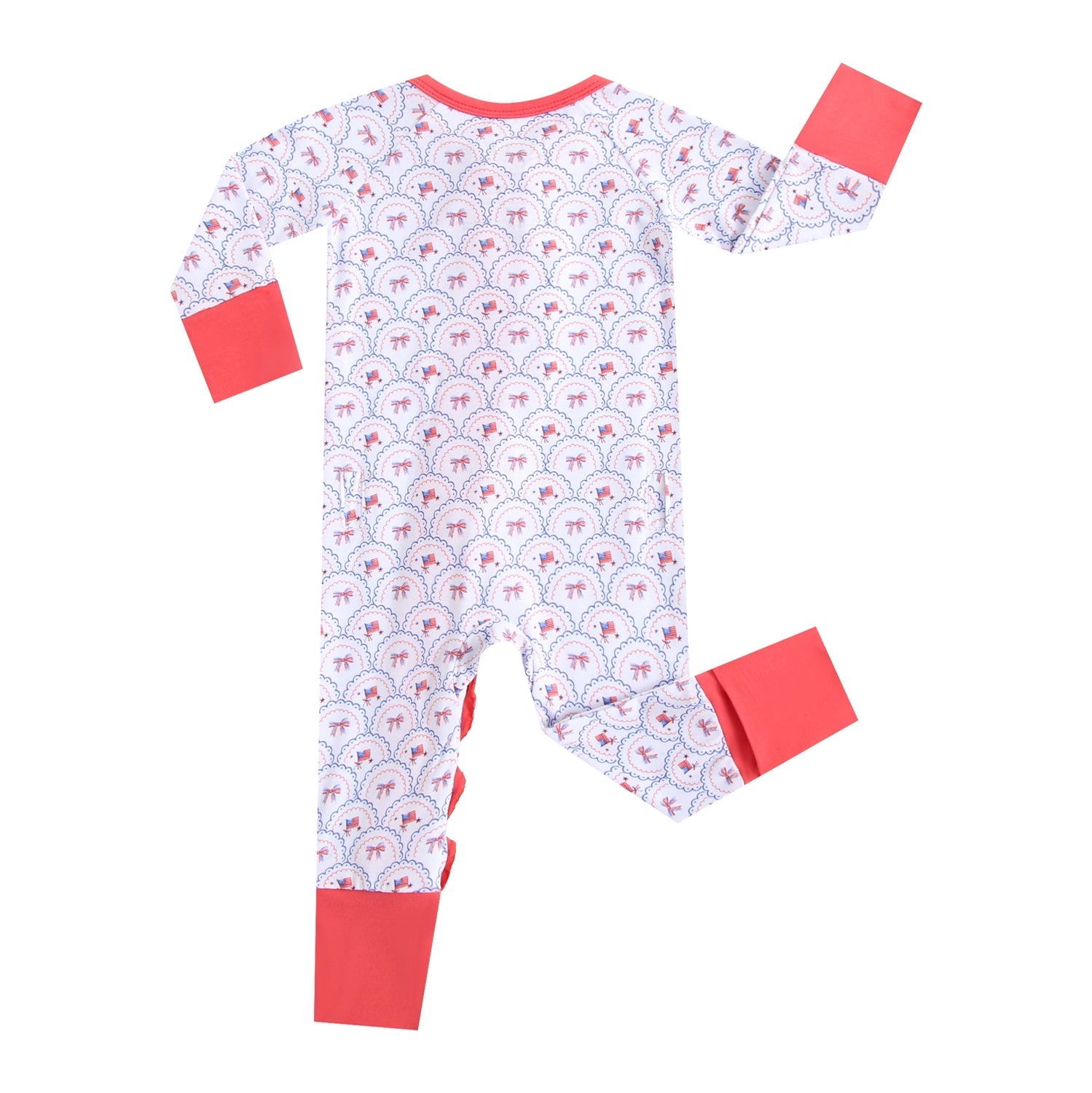 Liberty & Lace Ruffled Zippered Baby Romper by Luxie Charm at Everetts Place