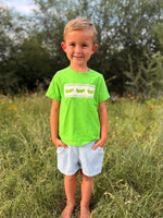 Toddler Boys Summer Crocodile Embroidered Plaid Shorts Set by Rylee Faith Designs at Everetts Place