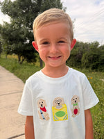 Boys Back To School Dog Plaid Short Set Applique by Rylee Faith Designs at Everetts Place