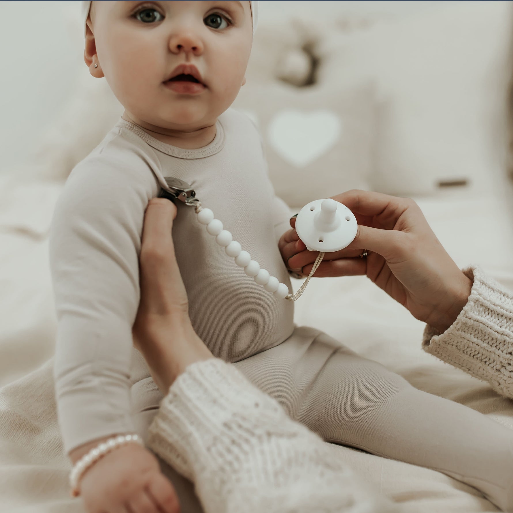 Bleu La La Lulababe Premium Beaded Pacifier Clip CPSIA Tested Safety Compliant - Baby & Toddler > Baby Health > Pacifier Clips & Holders Clips