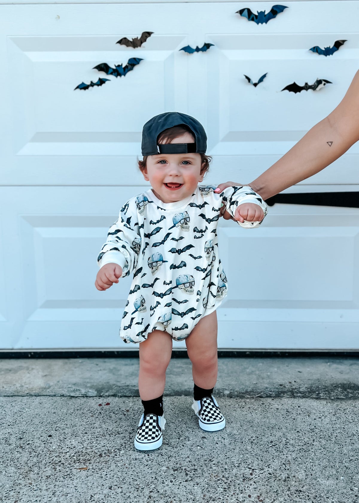 Bamboo Bubble Romper, Spooky Bro by Little Joy Co. (view 4 of 15)