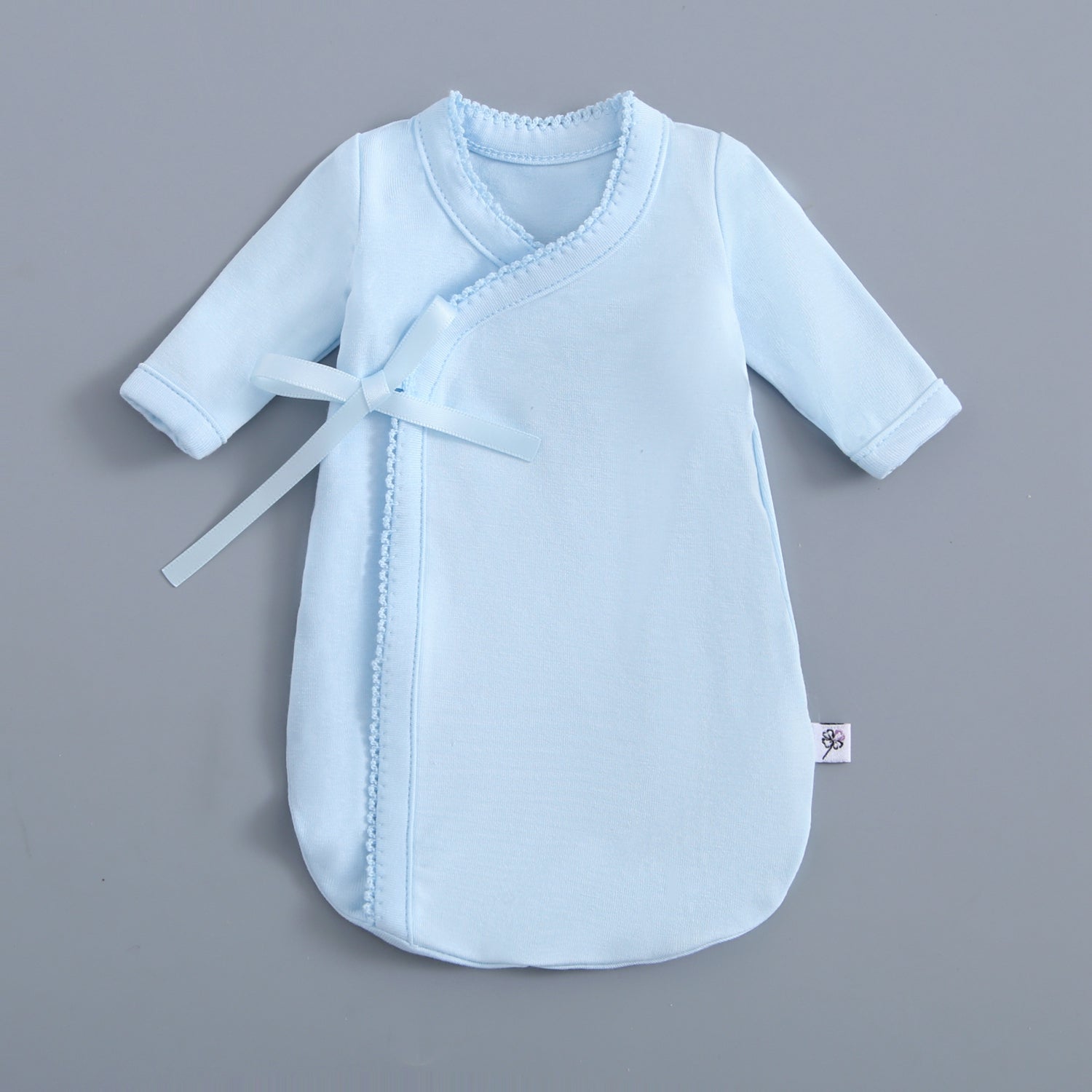 Light Blue Bereavement Gown & Hat Set by Luxie Charm at Everetts Place