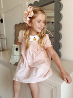 Halloween Pumpkin Applique Puff Sleeve Dress by Rylee Faith Designs