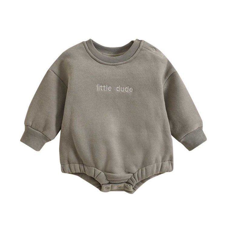 Little Dude Bubble Romper – Cotton, Comfy & Perfect for Fall by Rayn’s Tiny Stitches