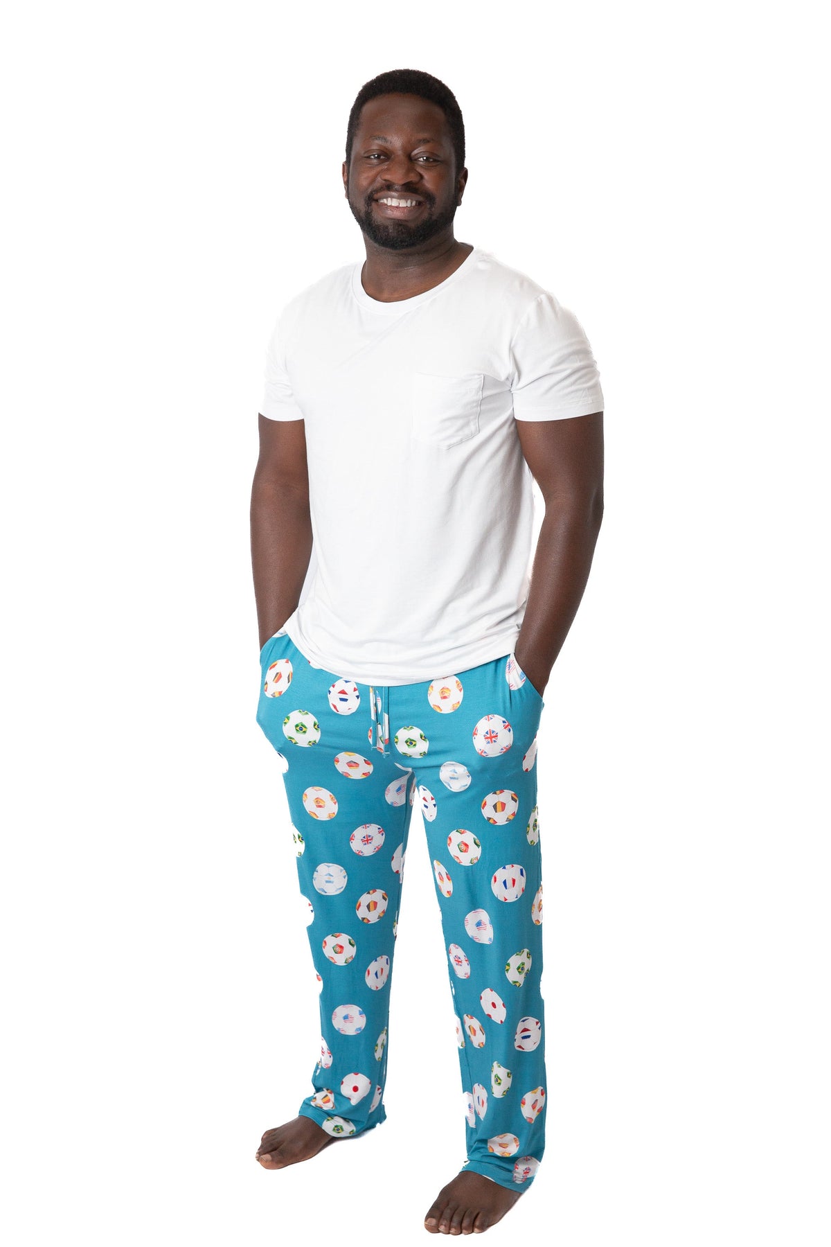 My First Soccer Match Men’s Bamboo Pajamas | Soccer Sleepwear Set by Rayn’s Tiny Stitches