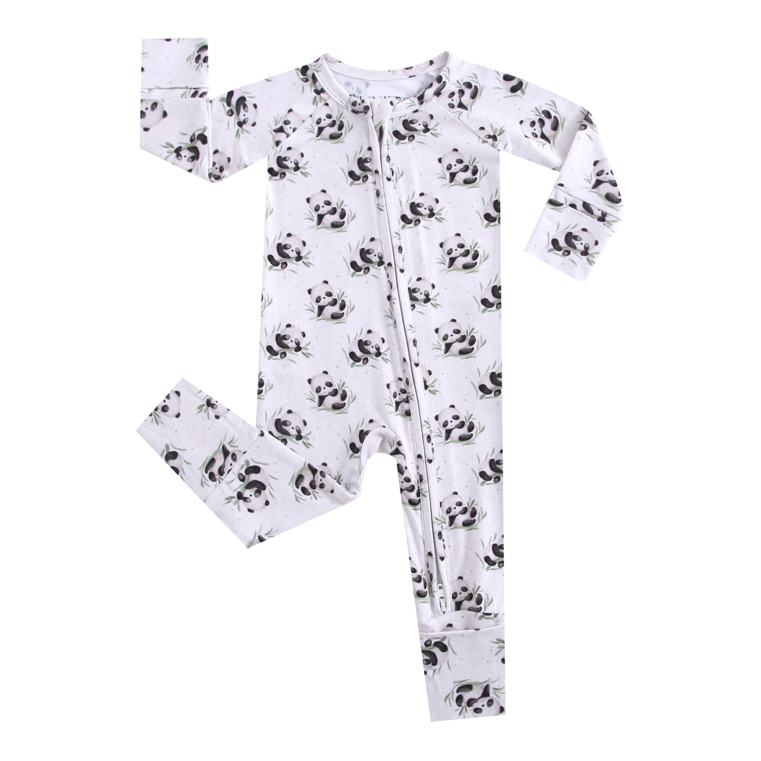 Lucky Panda Zippered Baby Romper by Luxie Charm at Everetts Place