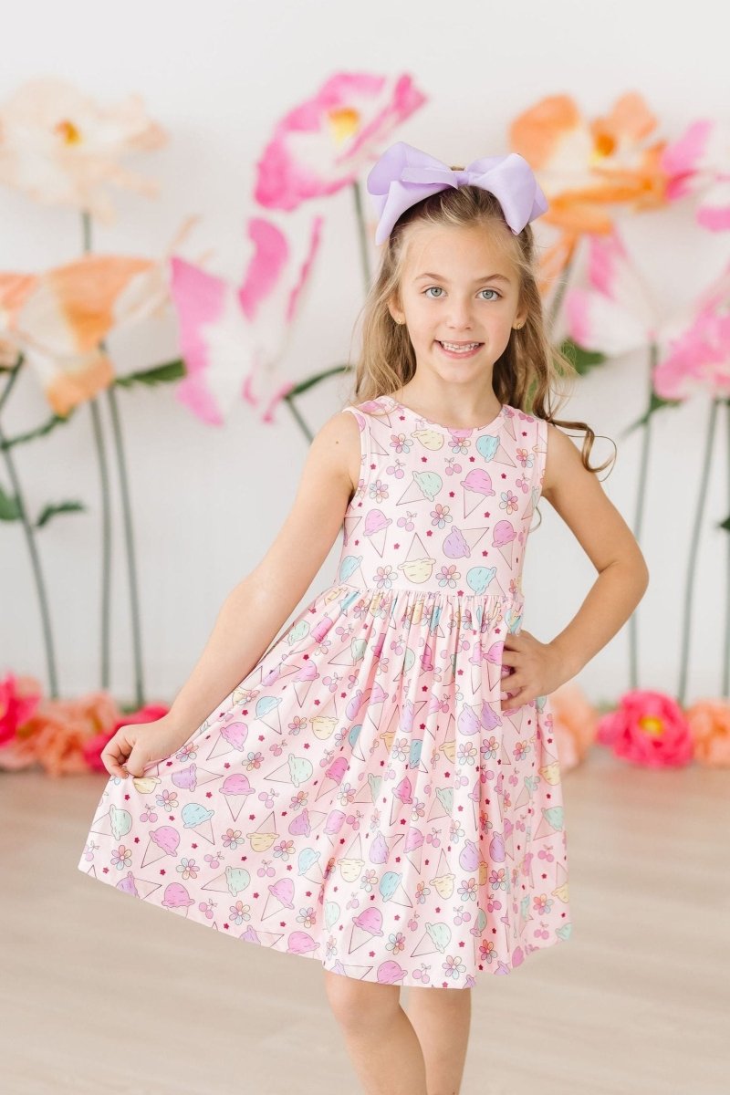 Mila & Rose ® Ice Cream and Shout Tank Twirl Dress for Mila and Rose - Everetts Place Boutique - 