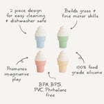 Mushie Mix And Match Ice Cream Toy Set For Kids Squeezable Silicone Playset - Baby & Toddler > Baby Toys & Activity Equipment > Sorting & Stacking Toys Mix and Match Toy