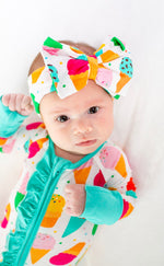 My First Ice Cream Cone Floppy Hair Bow | Baby Accessory by Rayn’s Tiny Stitches