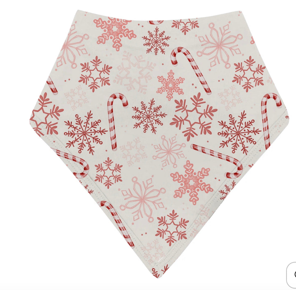 My First Candy Cane: Bamboo Bib in Blue & Peach by Rayn’s Tiny Stitches