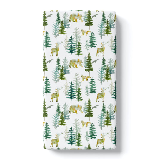 Fitted Crib Sheet In The Woods Soft Baby Bedding Photo Backdrop Honey Lemonade