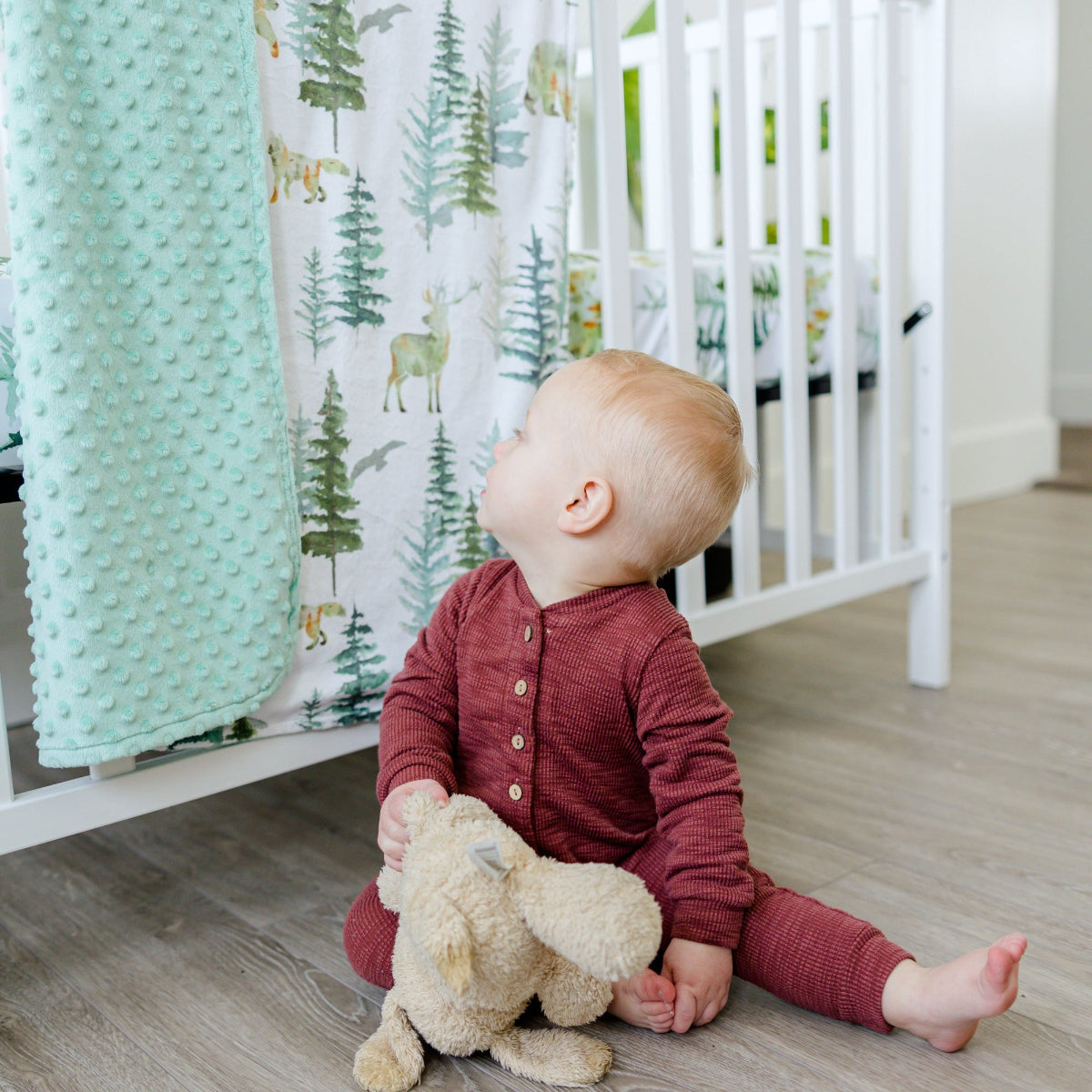 Minky Baby Blanket In The Woods by Honey Lemonade at Everetts Place