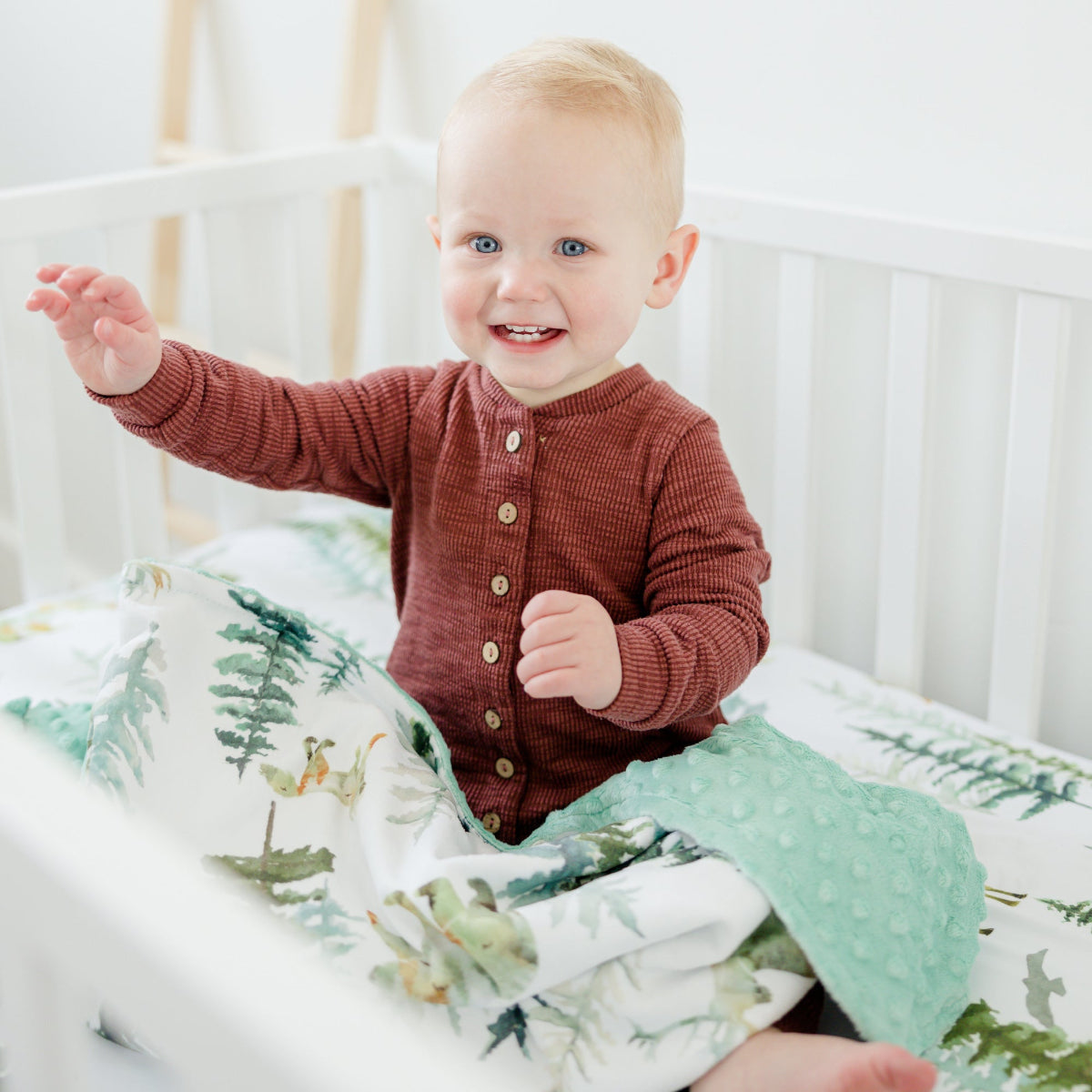 Minky Baby Blanket In The Woods by Honey Lemonade at Everetts Place