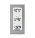 Indigo Monster Trucks Cotton Swaddle - Everetts Place
