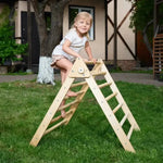Goodevas Indoor Montessori Triangle Climbing Ladder for Toddlers Age 1 to 7 - Baby & Toddler > Baby Toys & Activity Equipment > Baby Activity Toys Single Ladders
