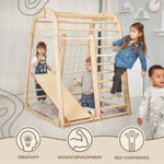 Goodevas Indoor Wooden Playground for Children 6 in 1 Playground Swings Set Slide Board - Baby & Toddler > Baby Toys & Activity Equipment > Baby Activity Toys 6in1 Playsets