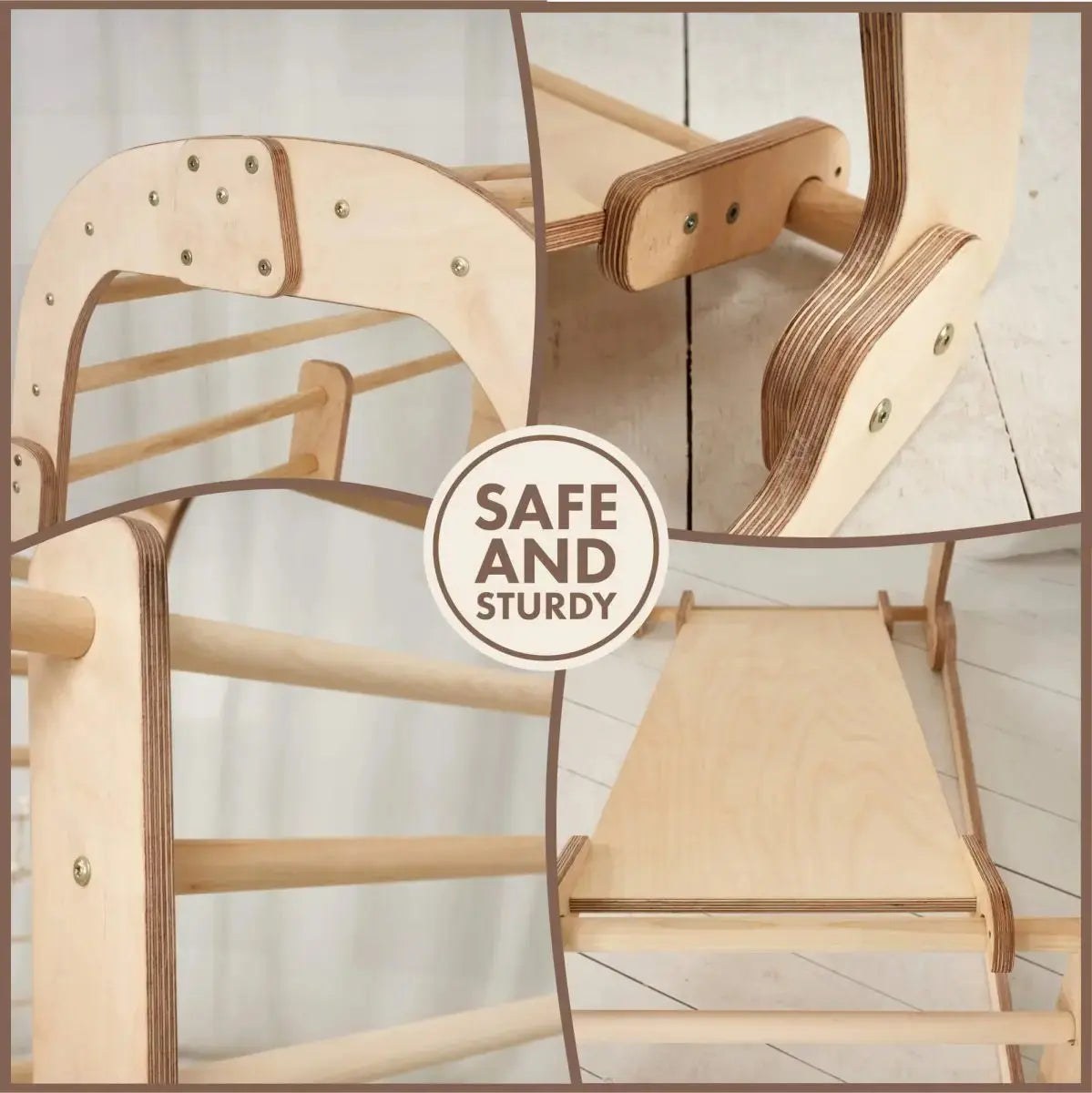 Indoor Wooden Playground for Children - 6in1 Playground + Swings Set + Slide Board Goodevas 