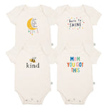 Graphic Bodysuit Set Inspiring 5 Pack With Free Gift For Babies By Finn And Emma Finn + Emma 