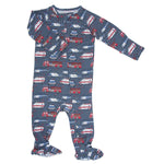 Sweet Bamboo Ironman Zipper Footie Baby Sleep Suit With Two Way Zip - Everetts Place Boutique - 