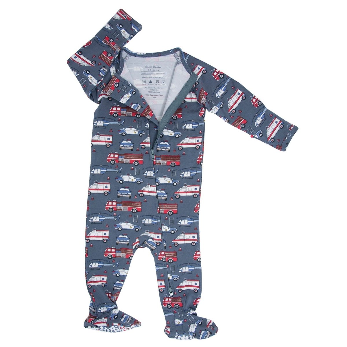 Sweet Bamboo Ironman Zipper Footie Baby Sleep Suit With Two Way Zip - Everetts Place Boutique - 