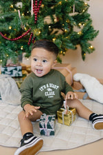 Little Joy Co. It's a Beaut Clark Christmas Sweatshirt Romper - Everetts Place Boutique - 