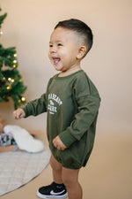 Little Joy Co. It's a Beaut Clark Christmas Sweatshirt Romper - Everetts Place Boutique - 