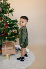 Little Joy Co. It's a Beaut Clark Christmas Sweatshirt Romper - Everetts Place Boutique - 