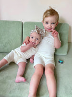 Bubble Baby Ivory | Short Sleeve Pajamas - 