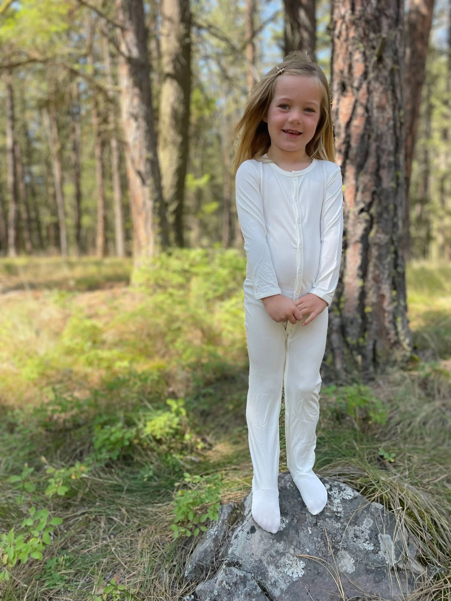 Bubble Baby Ivory | Snap Footie - 