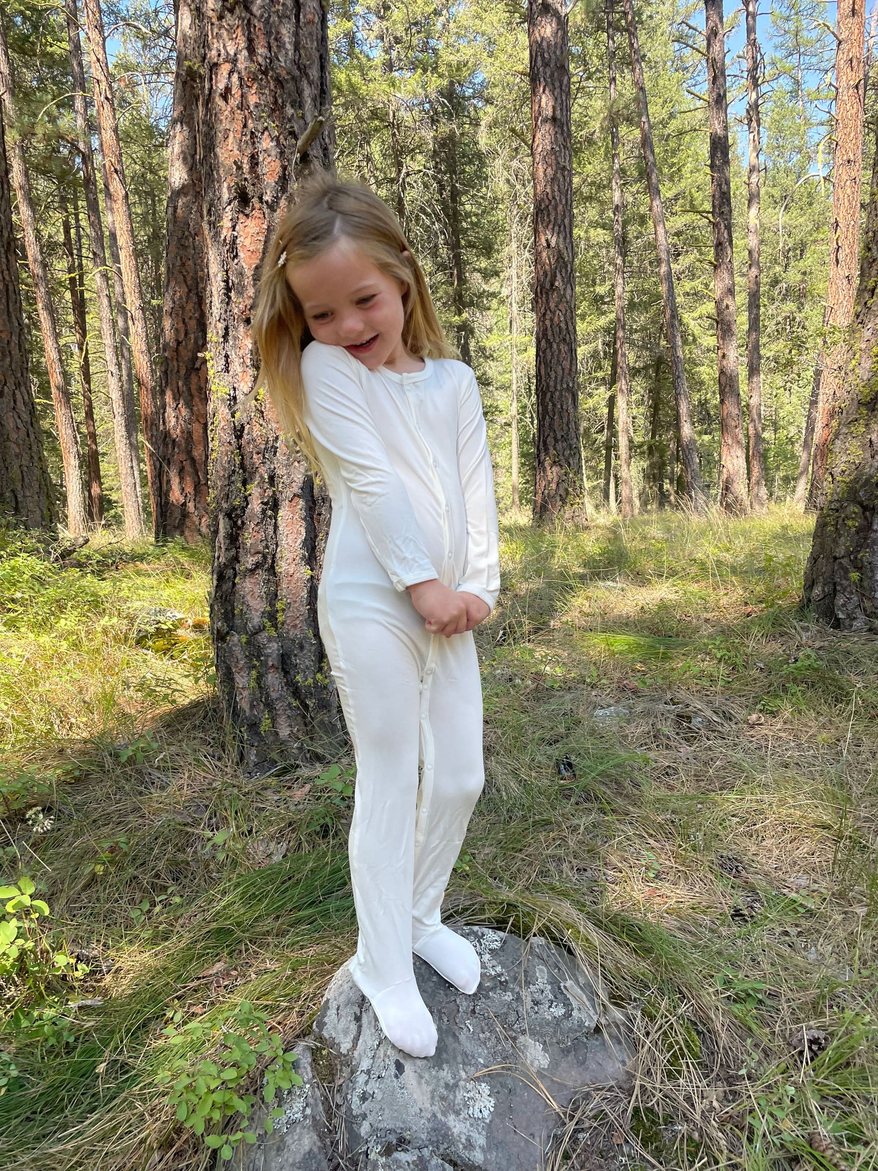 Bubble Baby Ivory | Snap Footie - 