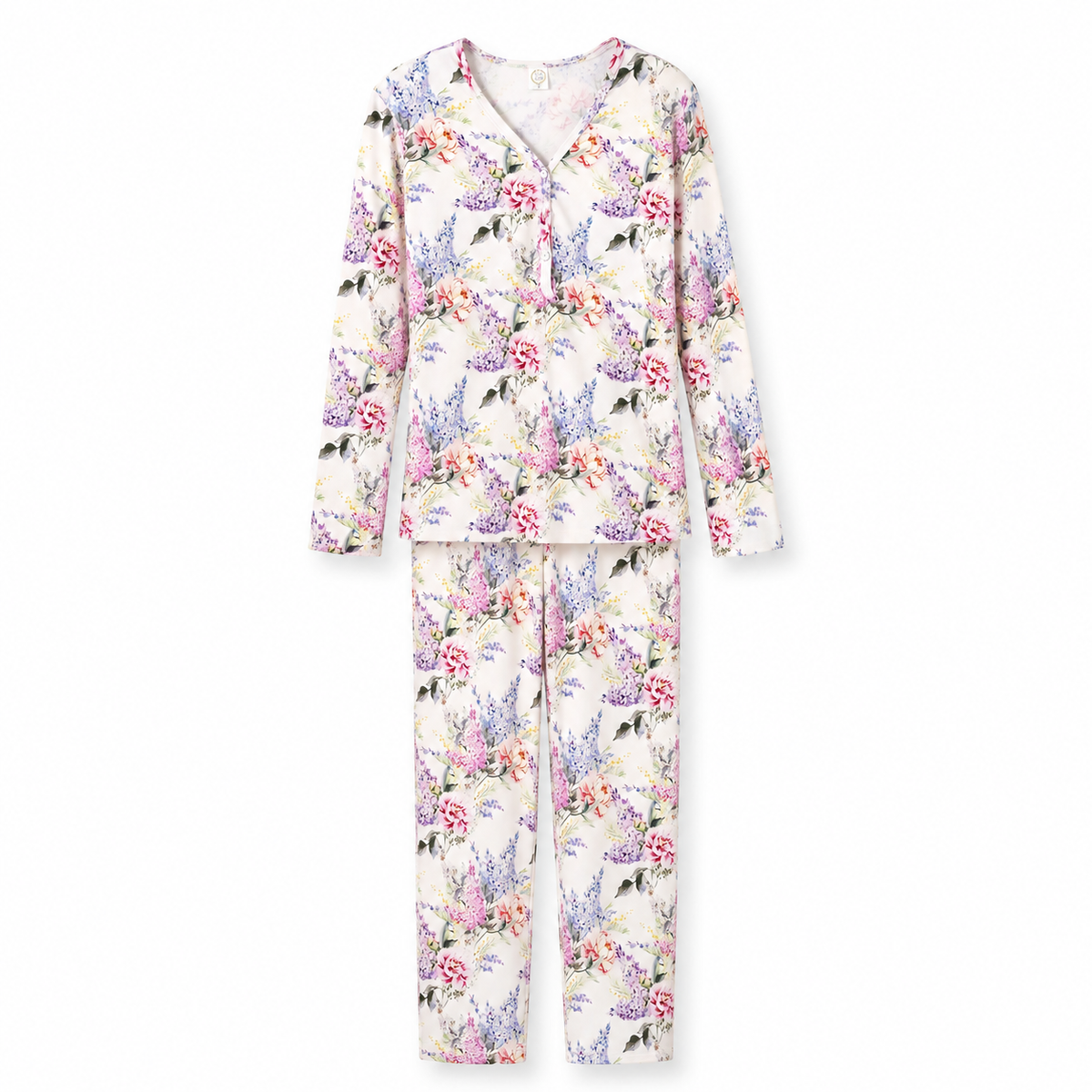 Bamboo Women's Pajama Set - Watercolor Floral