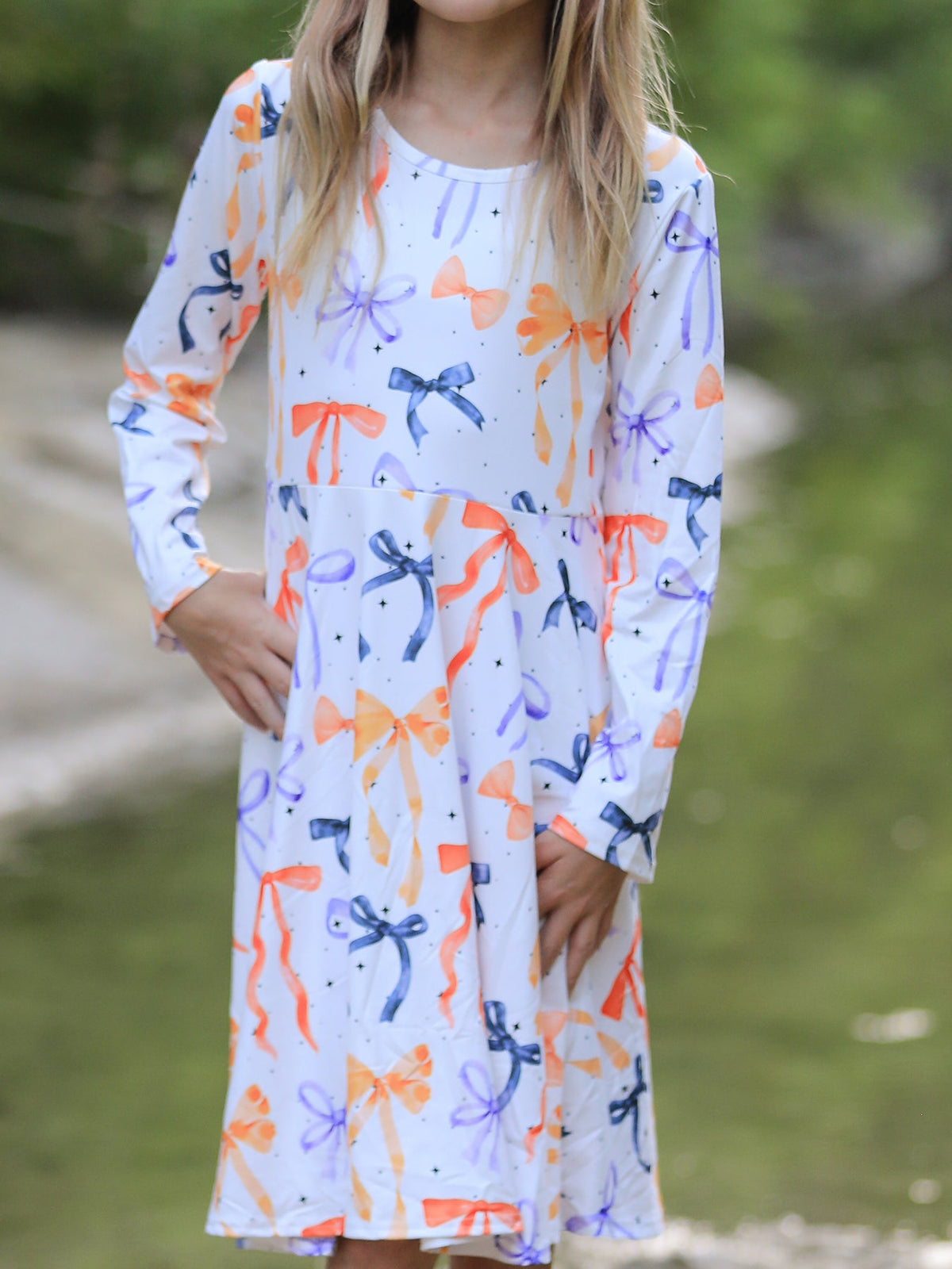 Halloween Bow Spring and Summer Girls Dress by Rylee Faith Designs