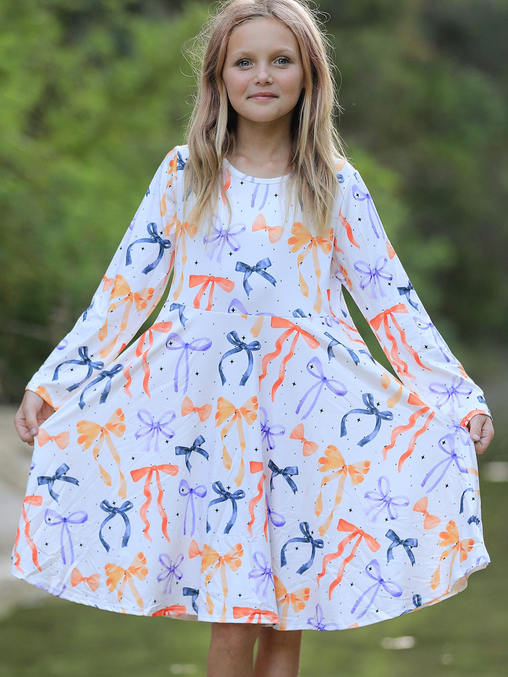 Halloween Bow Spring and Summer Girls Dress by Rylee Faith Designs