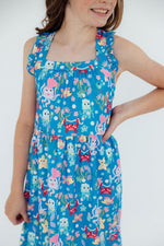 Jellyfish Jamboree Ruffle Cross Back Dress For Girls Mila & Rose ® Everetts Place: Online Boutique