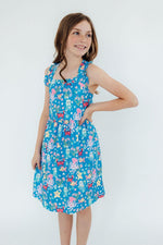 Jellyfish Jamboree Ruffle Cross Back Dress For Girls Mila & Rose ® Everetts Place: Online Boutique