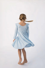 Bubble Baby Jet | Long Sleeve Toddler Flutter Dress - 