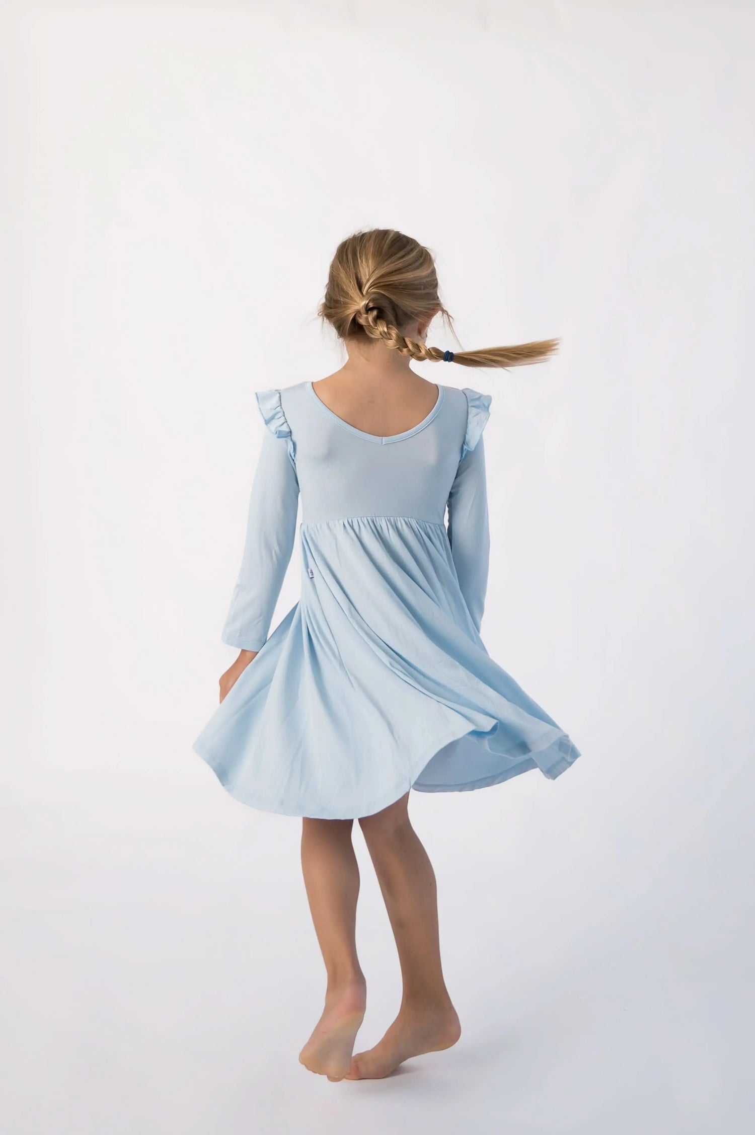Bubble Baby Jet | Long Sleeve Toddler Flutter Dress - 