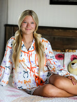 Halloween Mommy and Me Bow Print Polyester Spandex Loungewear Set by Rylee Faith Designs